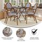 Merrick Lane Celia Set of Four Stacking Thonet Bistro Style Chair with Arms, PE Rattan Seat, and Metal Frame for Indoor/Outdoor Use